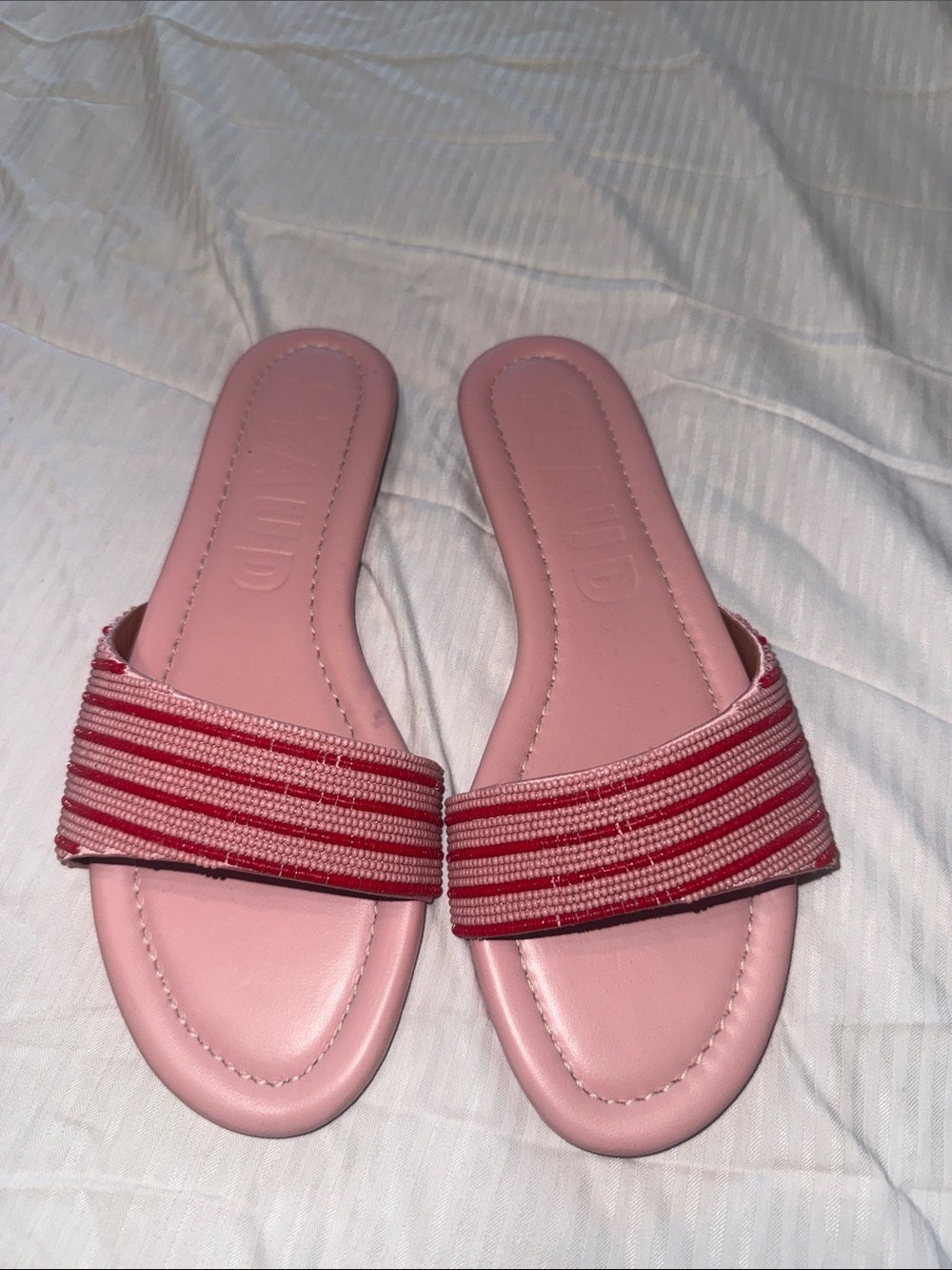 STAUD Gracie flat beaded Sandals